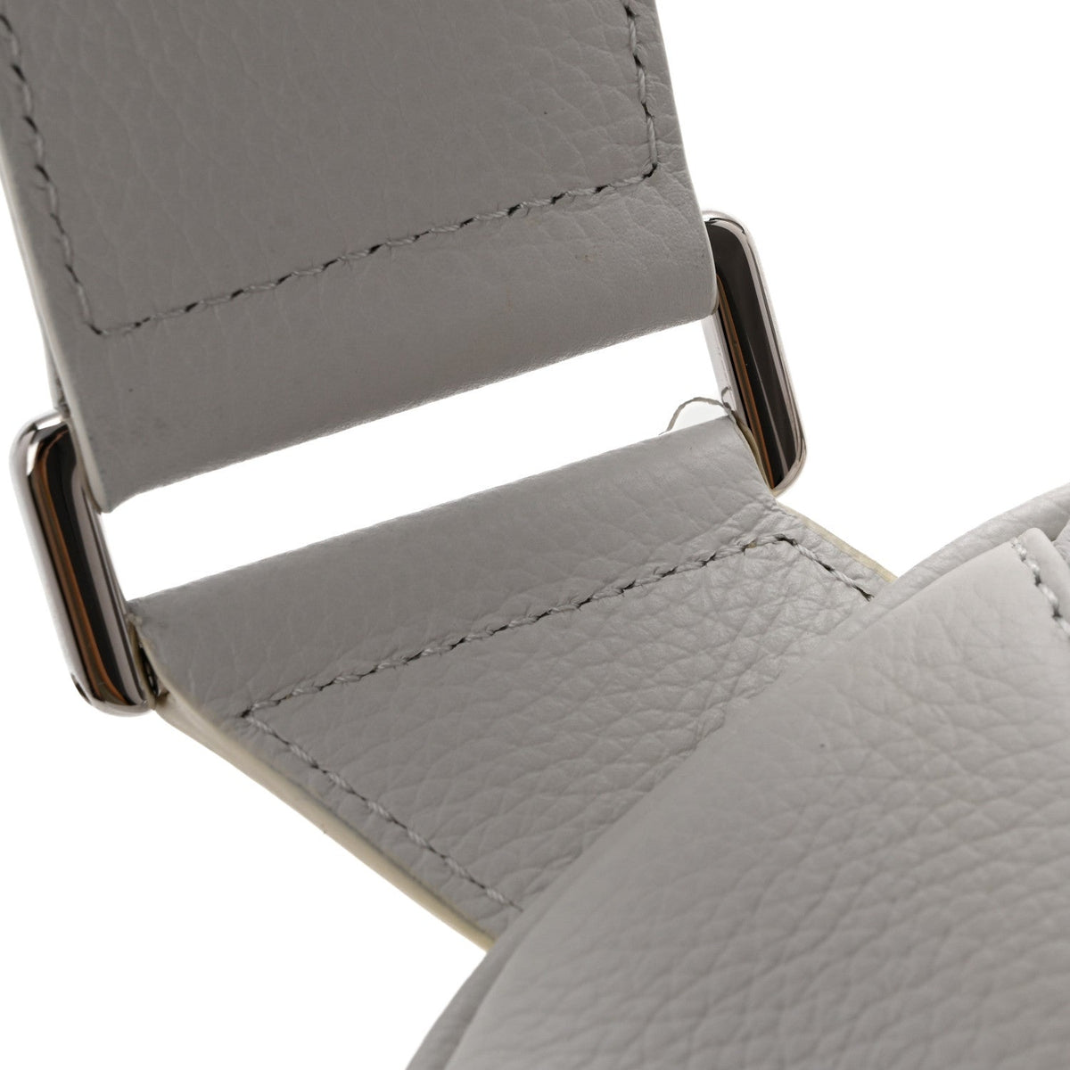 Grained Calfskin Mens Saddle Bag Latte