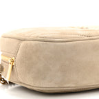 Suede Matelasse Monogram Mini Lou Camera Bag Matte Gold