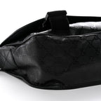 Imprime Monogram Medium Double Buckle Flap Messenger Bag Black