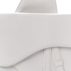 Grained Calfskin Mens Saddle Bag Latte