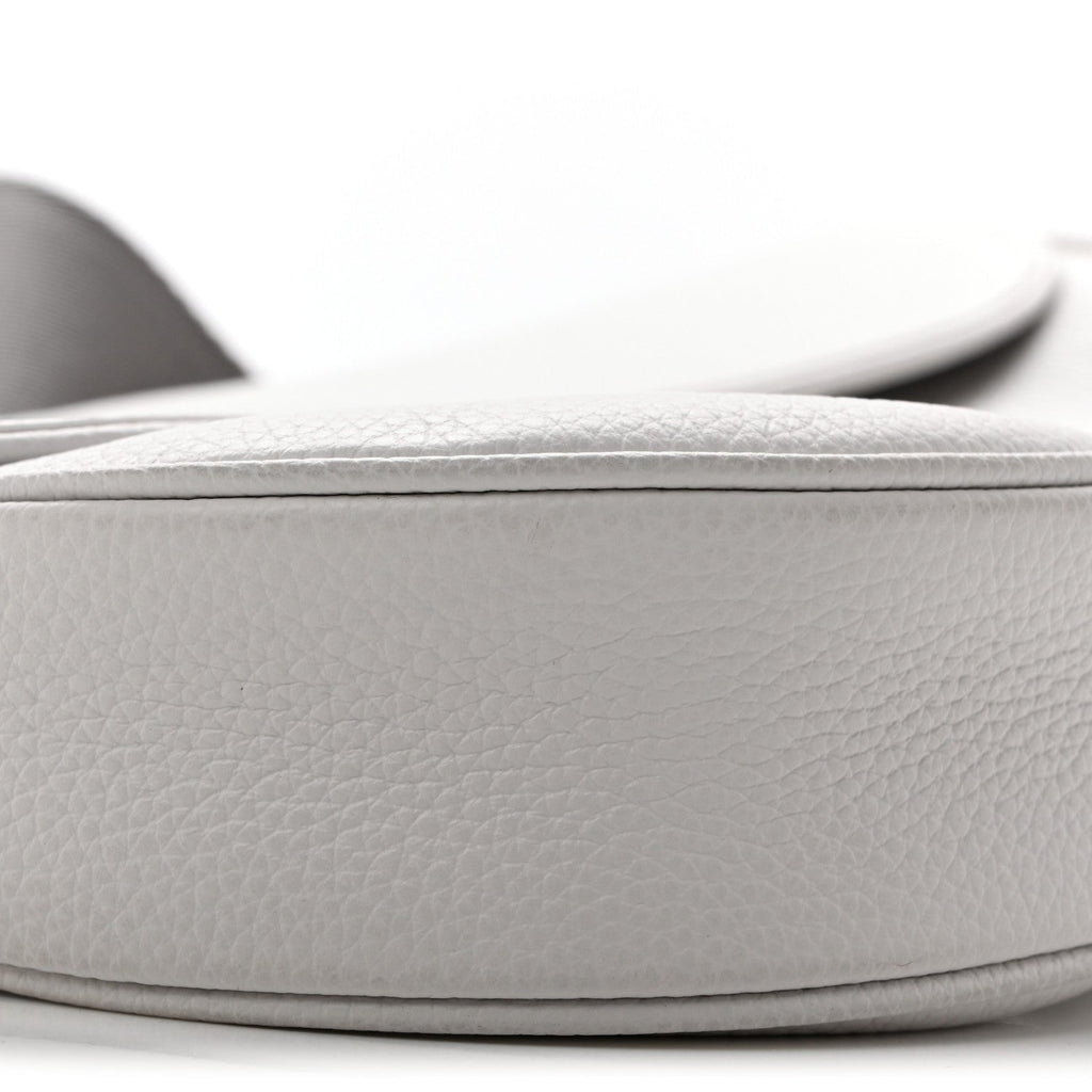 Grained Calfskin Mens Saddle Bag Latte