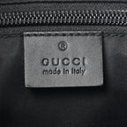 GG Supreme Monogram Web Flap Messenger Bag Black