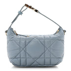 Calfskin Macrocannage Small Diortravel Nomad Pouch Bracing Blue