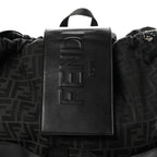 Recycled Fabric Jacquard Vitello Grace FF 1974 Large Fendi Strike Backpack Asfalto