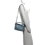 Calfskin Small Puzzle Bag Stone Blue