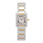 Stainless Steel 18K Yellow Gold 20mm Tank Francaise Quartz Watch