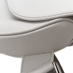 Grained Calfskin Mens Saddle Bag Latte