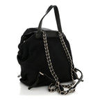 Tessuto Nylon Vela Chain Backpack Black