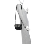 Oblique Jacquard Dior 8 Pouch With Strap Blue Black