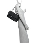Grained Calfskin Small Souplissimo Maxi Flap Black