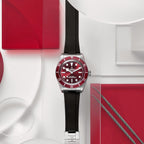 Black Bay 58 39mm - Burgundy on Rubber Strap