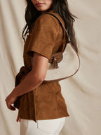 Windsor Shoulder Bag - Tan & Stone Leather