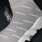 Balenciaga Speed Trainer Mid 'Allover Logo - 'Grey'